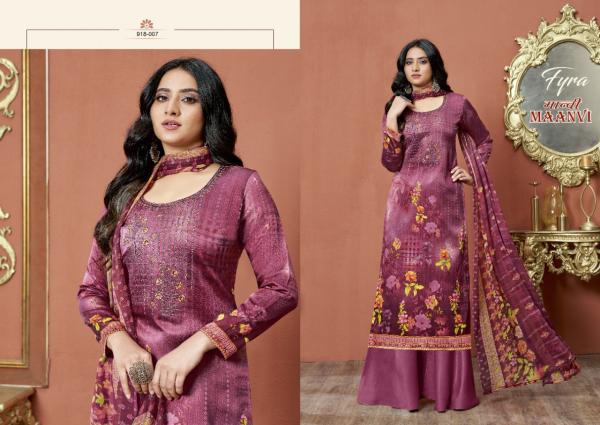 Fyra Maanvi Fancy Cotton Designer Embroidery Dress Materials